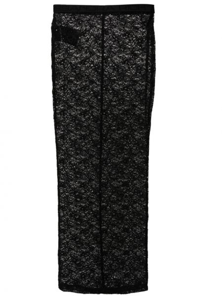 Midi φούστα με δαντέλα Alessandra Rich μαύρο