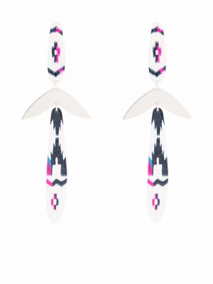 Boucles d'oreilles à imprimé à motif géométrique à boucle Isabel Marant