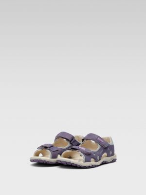 Kožené sandály z nubuku Lasocki Young fialové