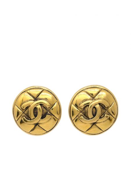 Σκουλαρίκια με κουμπιά Chanel Pre-owned χρυσό