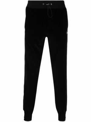 Aksamitne spodnie sportowe Philipp Plein czarne