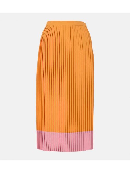 Midiskjørt Dries Van Noten oransje