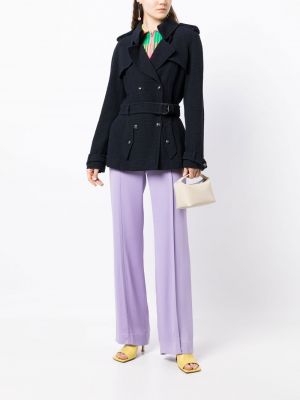 Krátký kabát Chanel Pre-owned modrý