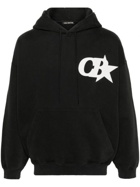Pamučna hoodie s kapuljačom Cole Buxton crna