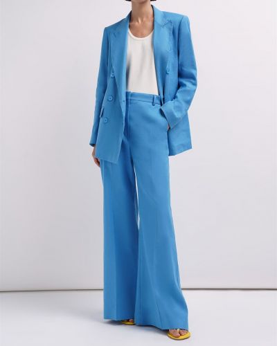 Kalhoty relaxed fit Weekend Max Mara modré