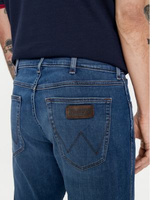 Priliehavé džínsy s rovným strihom Wrangler modrá