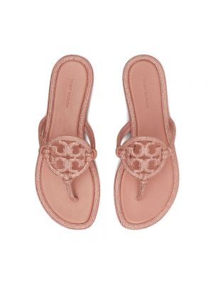 Sandały z kryształkami Tory Burch różowe