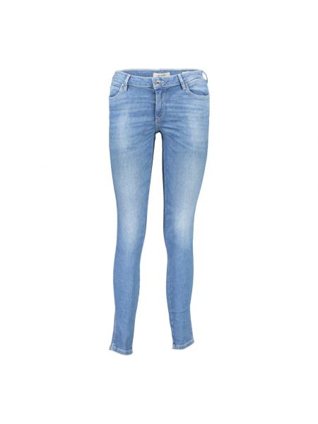Jeansy skinny bawełniane Guess niebieskie