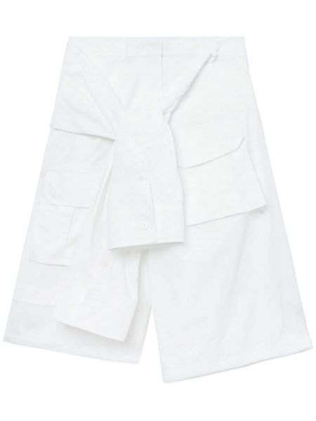 Kratke hlače z draperijo Juun.j bela