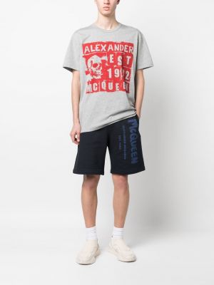 T-shirt à imprimé Alexander Mcqueen gris