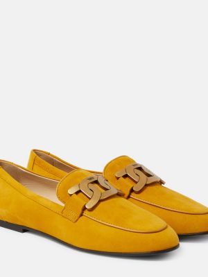 Loafers in pelle scamosciata Tod's giallo
