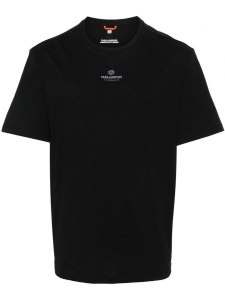 Памучна тениска Parajumpers черно