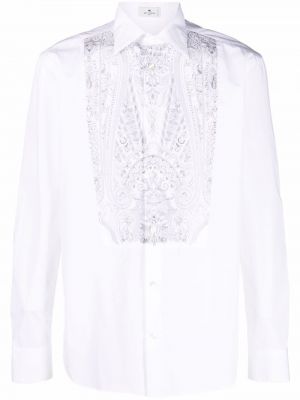 Camicia con stampa paisley Etro bianco