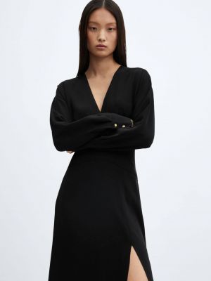 Košeľové šaty Mango čierna