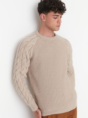 Sweter Trendyol brązowy