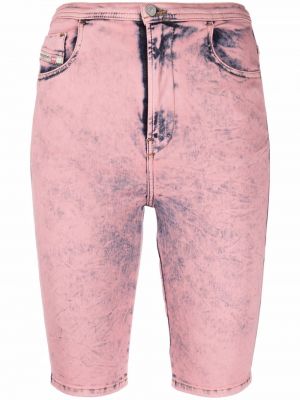 Jeansshorts med fickor Diesel rosa