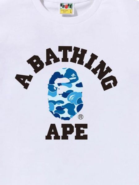 T-shirt aus baumwoll A Bathing Ape® weiß