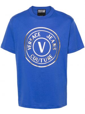 Tričko Versace Jeans Couture modrá