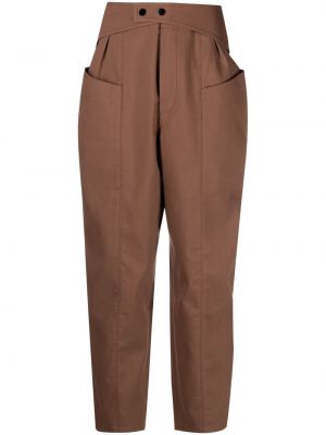 Pantalones de cintura alta 12 Storeez marrón