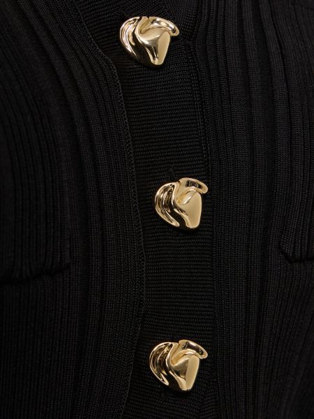 Τοπ με κουμπιά από βισκόζη Self-portrait μαύρο