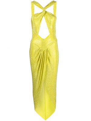 Sukienka koktajlowa asymetryczna Alexandre Vauthier żółta