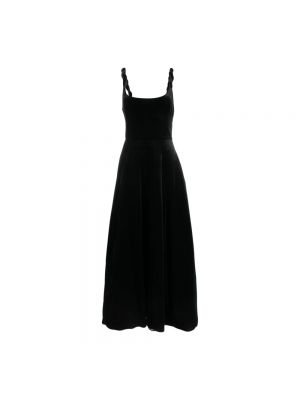 Sukienka długa z długim rękawem z dżerseju Emporio Armani czarna