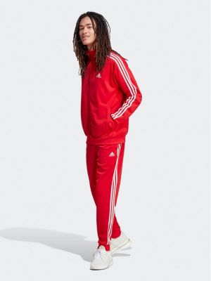Prugasti sportski komplet Adidas crvena