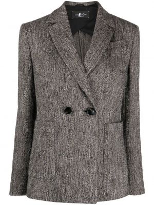 Knappen opp montert lang blazer Luisa Cerano brun