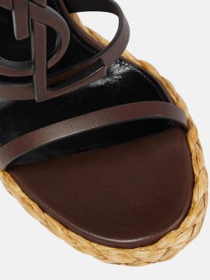 Kožne cipele Saint Laurent smeđa