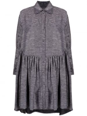 Vestido a rayas oversized Henrik Vibskov gris