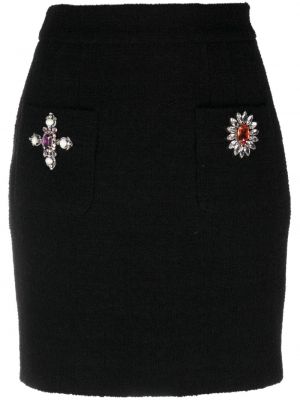 Suknja s kristalima Moschino crna