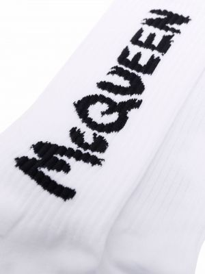 Siuvinėtos kojines Alexander Mcqueen balta
