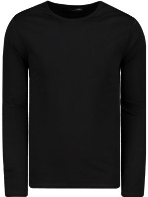 Polo marškinėliai ilgomis rankovėmis Trendyol juoda