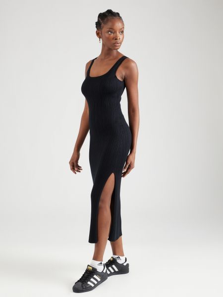 Πλεκτή φόρεμα Abercrombie & Fitch μαύρο