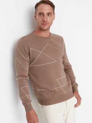 Пуловер Trendyol кафяво