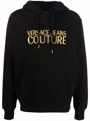 Trykt hettegenser Versace Jeans Couture svart