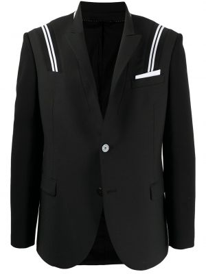 Stripete lang blazer Neil Barrett svart