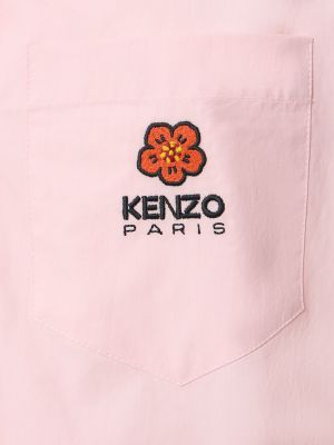 Kvetinová bavlnená košeľa Kenzo Paris ružová