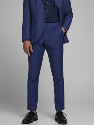 Slim fit gyapjú öltöny Jack & Jones kék