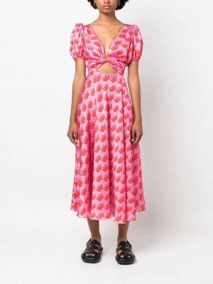 Midi šaty Parlor růžové