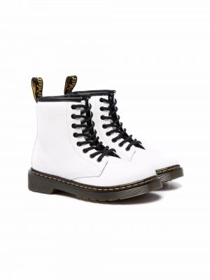 Blonder snøring støvler for jenter Dr. Martens Kids hvit