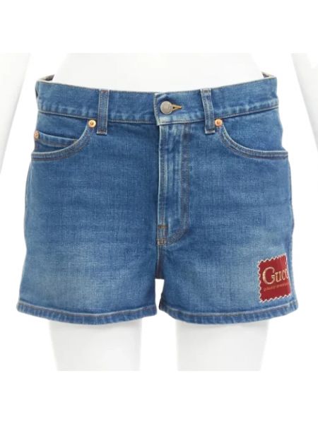 Retro shorts aus baumwoll Gucci Vintage blau