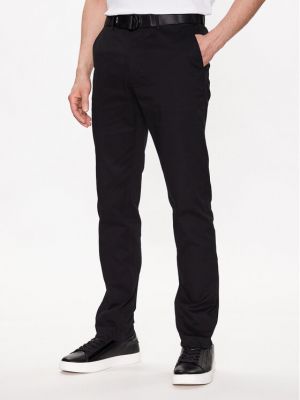 Pantaloni chino slim fit Calvin Klein negru