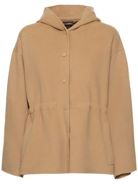 Hette ull kåpe Weekend Max Mara beige