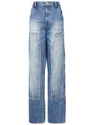 Krištáľové džínsy s rovným strihom Des Phemmes