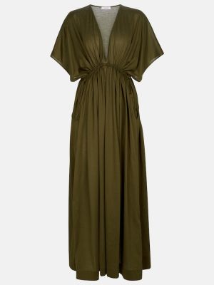 Sukienka midi bawełniana z dżerseju Eres zielona