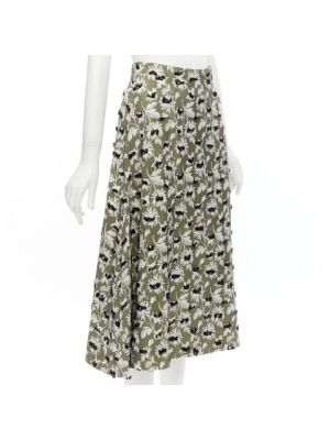 Falda midi con flecos de viscosa de flores Balenciaga Vintage