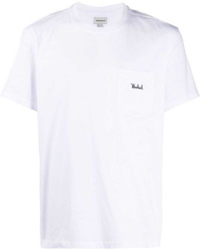 Camiseta con bordado Woolrich blanco