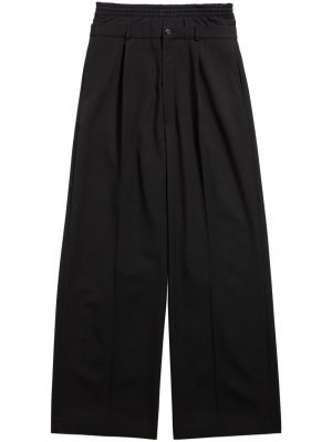 Vlnené nohavice Balenciaga čierna