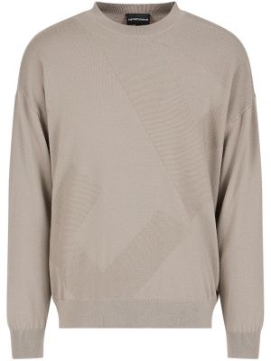 Пуловер Emporio Armani кафяво